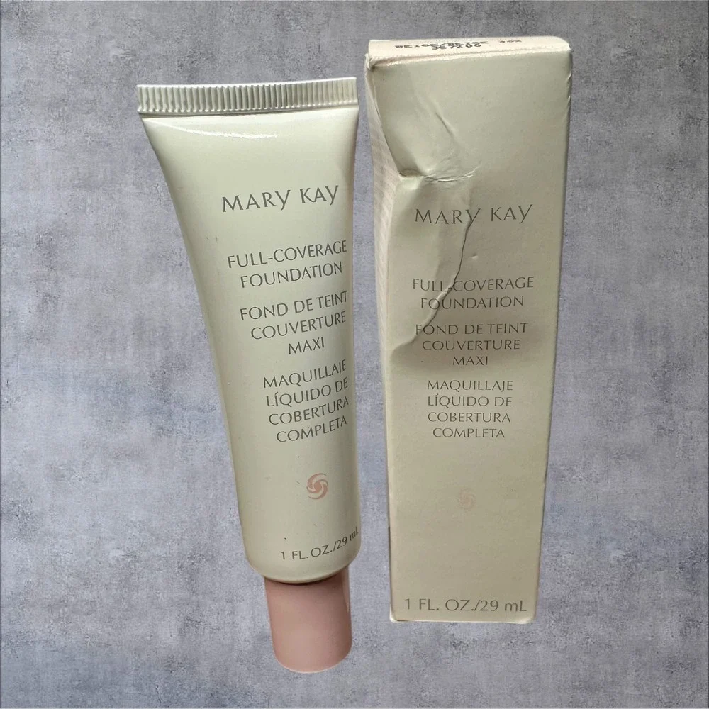 Mary‎ Kay Full Coverage Foundation Beige 302 367200 1oz New Box - Pink Cap